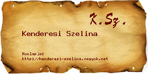 Kenderesi Szelina névjegykártya